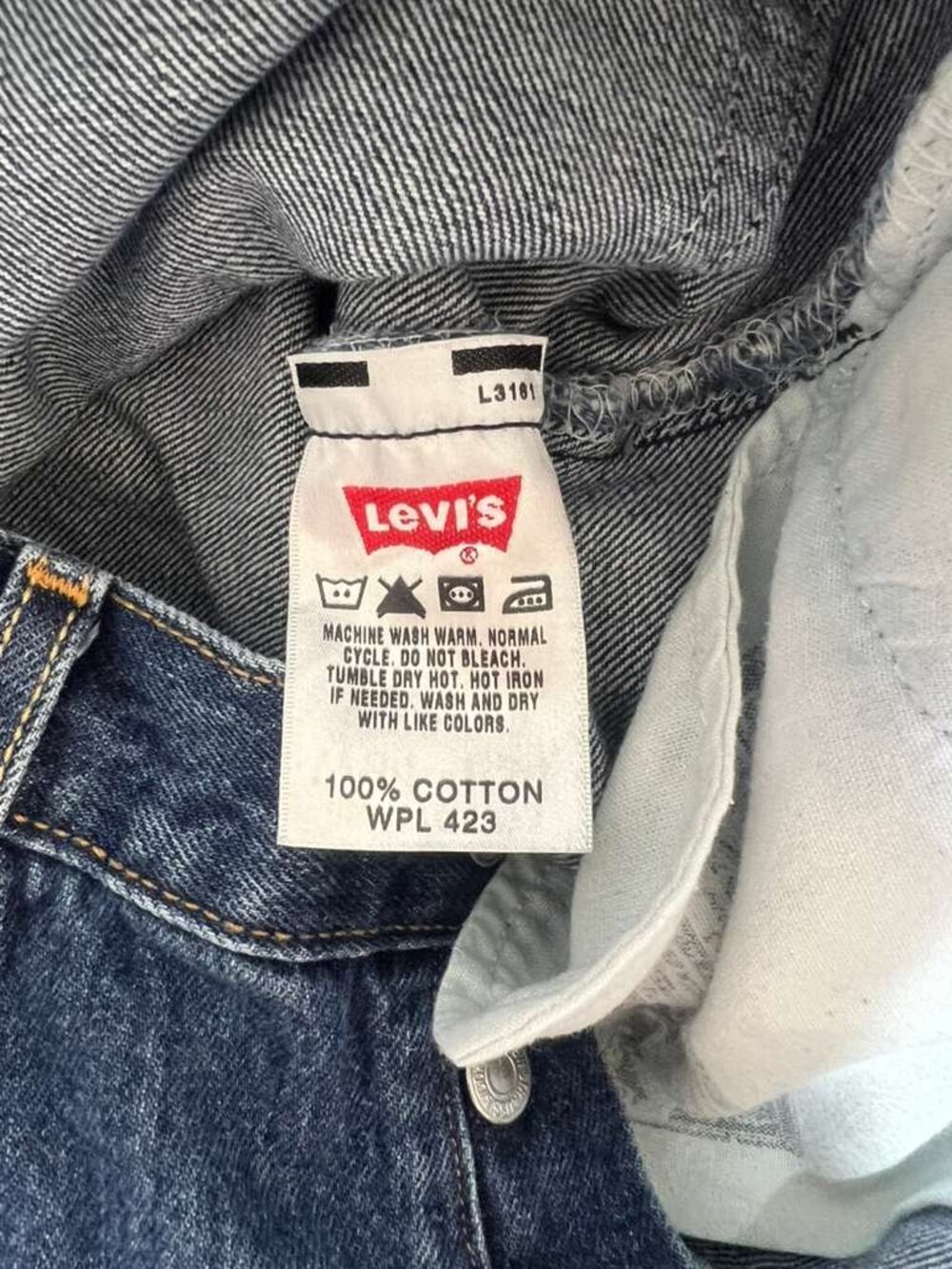 Levi's 501 Y2K Men's Jeans 34x34 Blue 100% Cotton Made in Mexico Button Fly - Picture 7 of 11